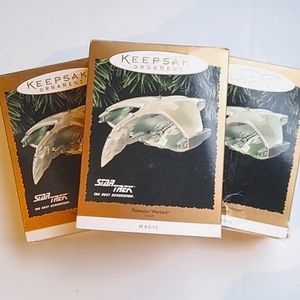 Vintage Star Trek Next Generation Romulan Warbird Hallmark Keepsake Ornament lot